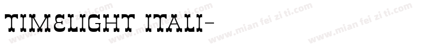 timelight itali字体转换